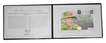 ERII 2021 proof sovereign 95th Birthday coin presentation cover