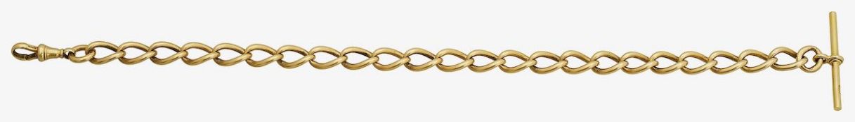 An 18ct gold fob chain