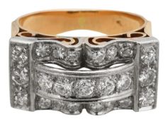 A mid 20th century diamond-set ring