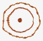 A collection of vintage amber