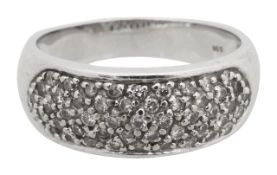 An 18ct bombe diamond ring