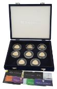 Bermuda. Elizabeth II 2006 eight coin $3 dollar silver proof set