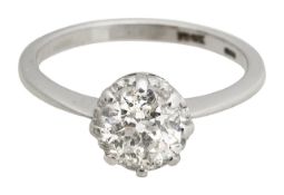 An old cut diamond ring