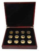 Solomon Islands. ER II 2005 12 coin gold plated silver proof $25 -The History of Powered Flight