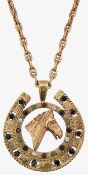 Horse pendant and chain