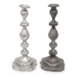 A pair of George V silver Sabbath candlesticks
