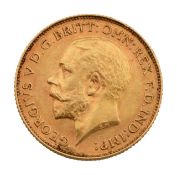 A George V half sovereign 1913