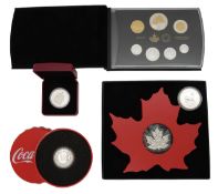 Canada. 2021 silver proof seven coin set and other silver proof coins