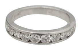 A diamond half eternity band
