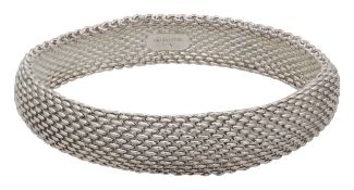 A Tiffany silver Somerset mesh wide bracelet