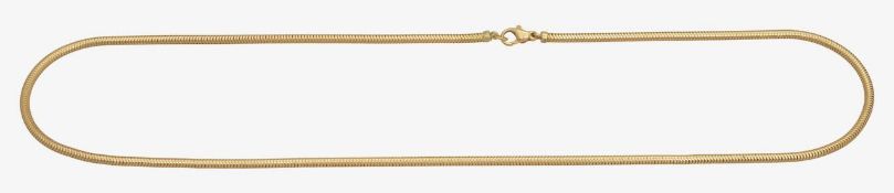 An 18ct French snake chain