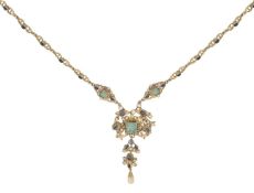 An Austro-Hungarian enamel and silver gilt necklace