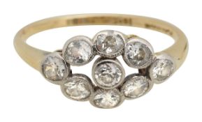 A diamond cluster ring