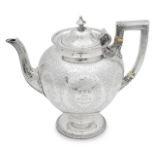 A Victorian silver coffee pot