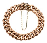 A 9ct gold curb link bracelet