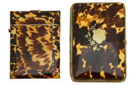 Tortoiseshell card case and purse