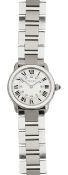 A Cartier solo stainless steel watch