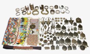 An extensive collection of North African tribal jewellery and adornments