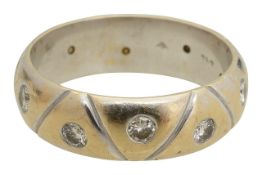 A gentleman's diamond band ring