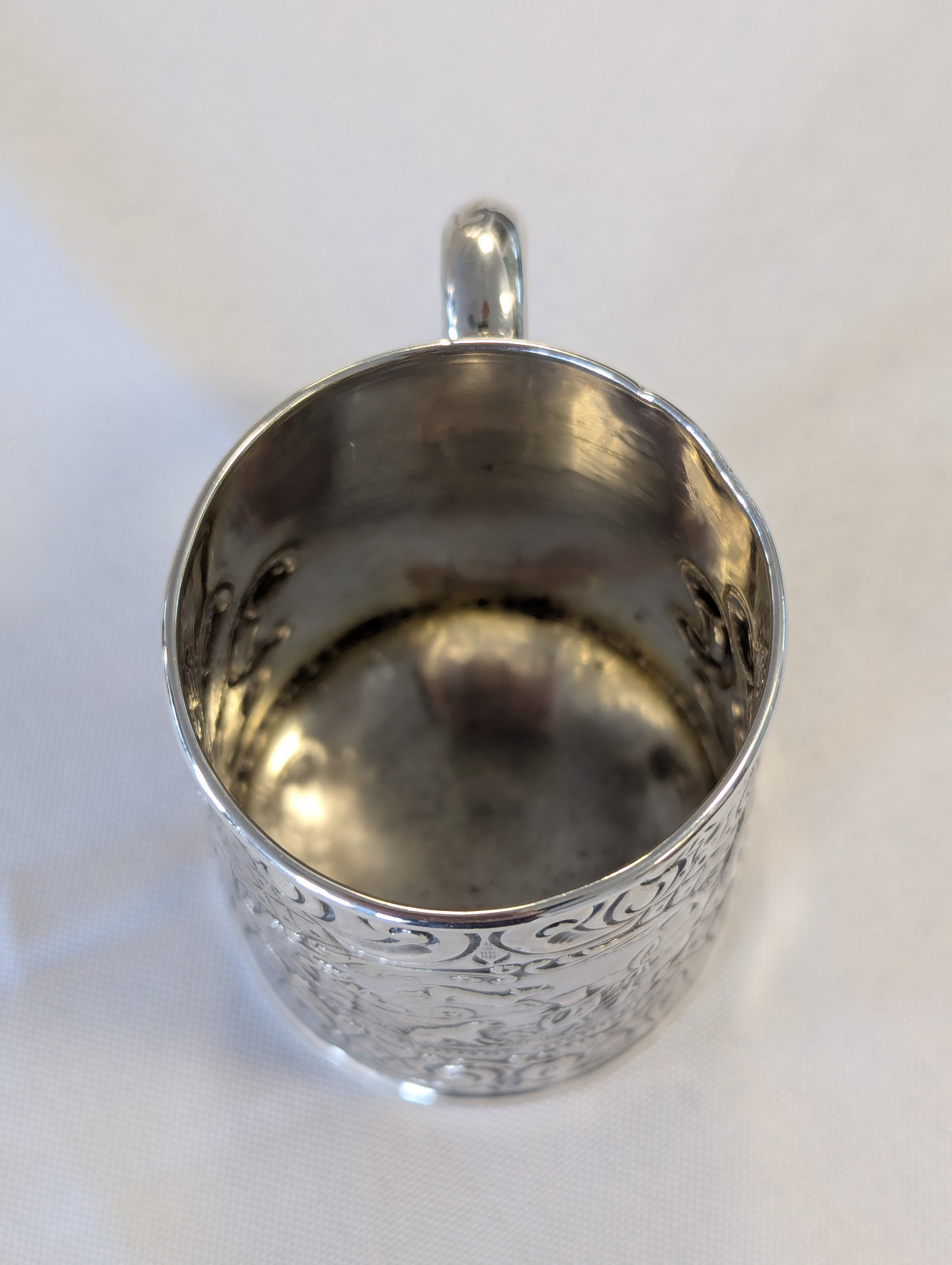 An Edward VII silver Christening tankard - Image 5 of 7