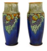 A pair of Royal Doulton stoneware vases
