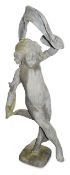 Garden Statuary: A lead figure of a putto