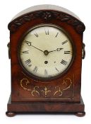 A Victorian mahogany bracket clock