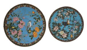 Two Japanese cloisonne dishes