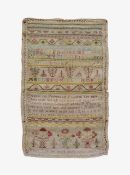 A George III needlework sampler