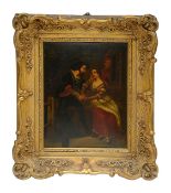 Romantic School (19th century) 'Lovers and The Devil'