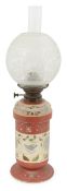 A Victorian oil lamp, with a Japanese Kutani body