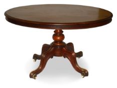 A Victorian mahogany loo table