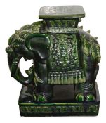 A Chinese ceramic garden seat of an elephant