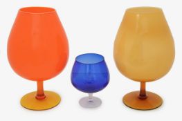 A group of three Empoli glassware