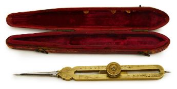 A George IV brass adjustable proportional compass