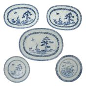 A group of Chinese porcelain platters and plates