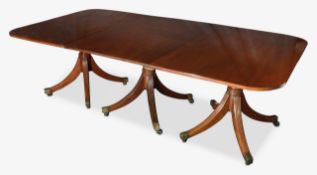 A late George III mahogany dining table