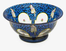 A Bohemian glass bowl