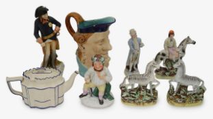 A group of Victorian Staffordshire figures