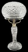 A Waterford style glass table lamp