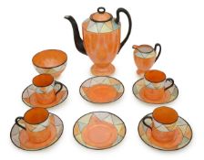 An Art Deco lustre ware coffee set