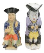 Two Staffordshire pottery Toby jugs