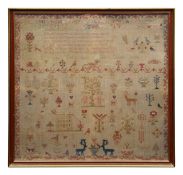 A Victorian needlework sampler