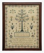 A Victorian needlework sampler