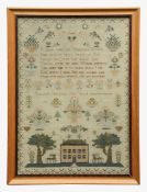 A Victorian needlework sampler