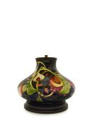 A modern Moorcroft 'Queen's Choice' table lamp