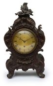 A Louis XV style gilt-metal mantel clock,