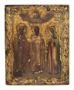 A Russian icon of three saints
