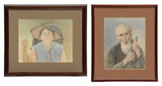 A pair of Chinese School portraits (early 20th Century)