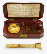 A set of De Grave, Short & Fanner mahogany diamond scales